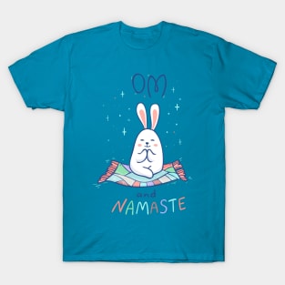 Meditation and Bunny. Om and Namaste T-Shirt